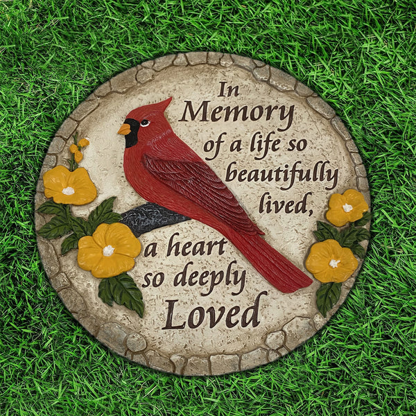 Cardinal Memorial Stones for Garden Memorial Plaque Loss of Loved Ones Sympathy Gifts TNS8