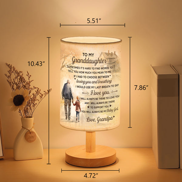 Granddaughter Table Lamp Granddaughter Gifts from Grandpa, Granddaughter and Grandpa Lamp TNT2