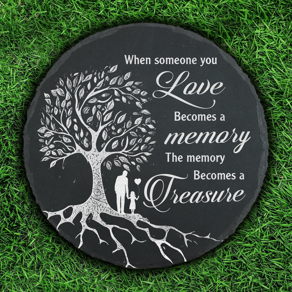 Dad Memorial Garden Slate Stone for Daughter Loss of Father Sympathy Gift for Loss of Uncle Dad TNA12