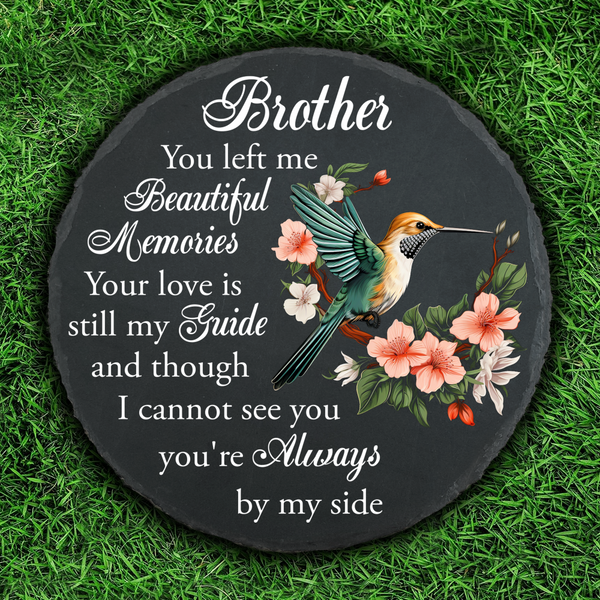 Brother Memorial Garden Slate Stone Memorial Gifts for Loss of Brother in Memory of Brother Plaque TNA10