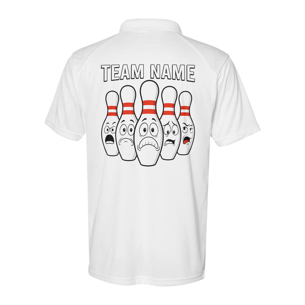 Funny Bowling Pins Performance Polo Shirts, Bowling Team league Jerseys D03 NQS9884