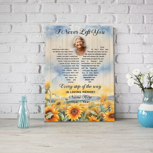 Memorial Canvas Gift| I Never Left You - Remembrance Sympathy Gift For For Loss Loved One NXM445