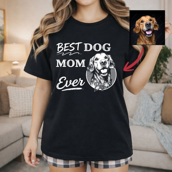 Best Dog Mom Ever Custom Dog Shirt for Women, Gift for Dog Mom FSD4831
