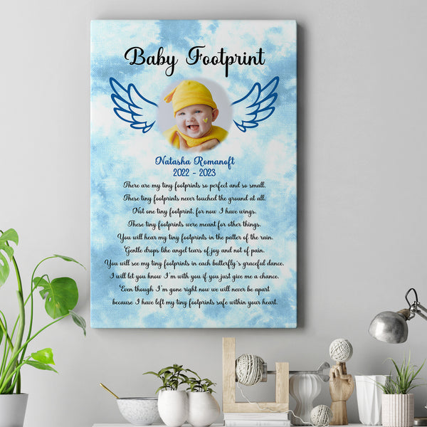 Baby In Heaven Memorial Canvas Gifts, Baby Angel Gift For Loss of Baby Infant Miscarriage Gifts NXM236