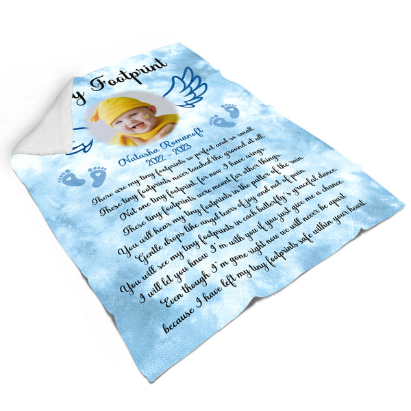 Baby Angel Memorial Blanket, Sympathy Gift For Loss of Baby, Bereavement Blanket For Loss Infant MM24