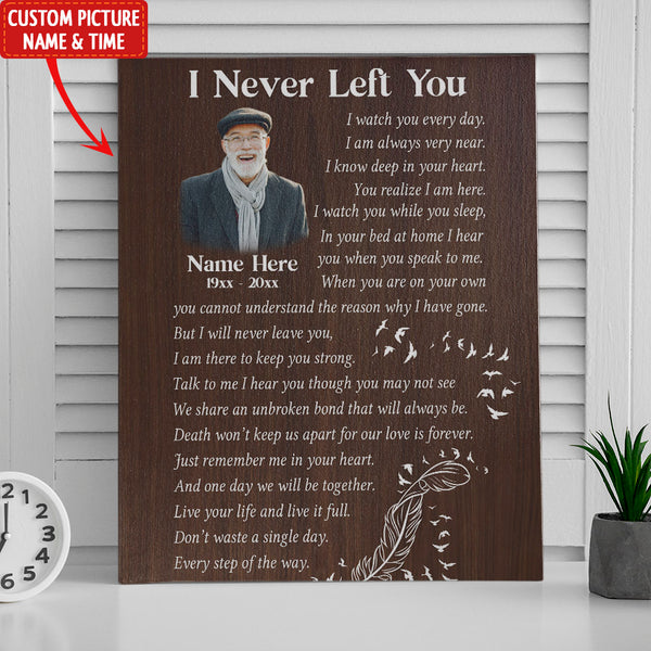 Personalized Memorial Canvas Gifts - I Never Left You| Sympathy Gift For Loss Of Loved One NXM403