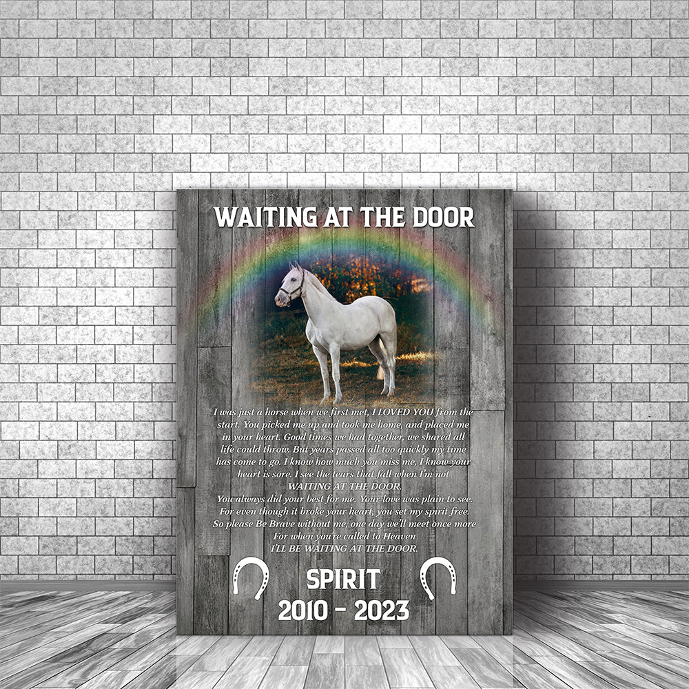 Horse Memorial Canvas Gift| Gifts for Loss of Horse| In Memory of Horse| Sympathy Gift for Horse NXM264