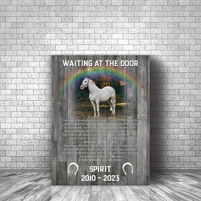 Horse Memorial Canvas Gift| Gifts for Loss of Horse| In Memory of Horse| Sympathy Gift for Horse NXM264
