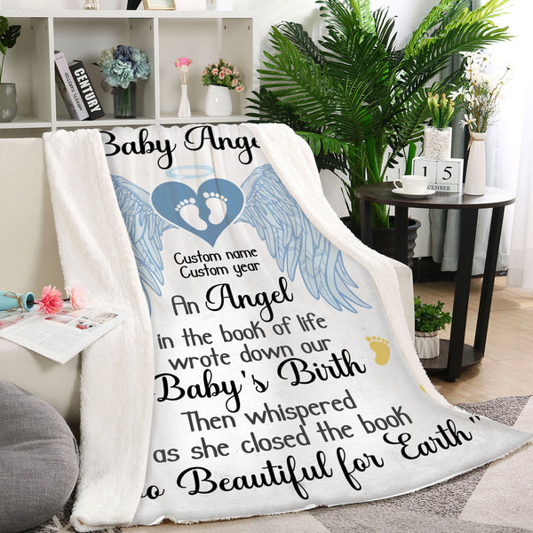 Baby Angel Memorial Blanket| Sympathy Gift For Loss of Baby| Bereavement Gift Loss Infant In Heaven MM23