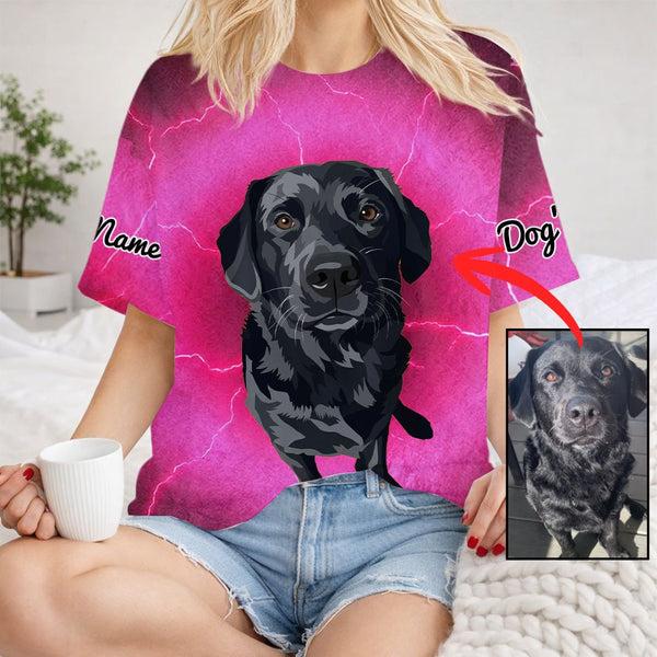 Custom Dog Portrait Shirt – Personalized Dog Photo Art FSD4790