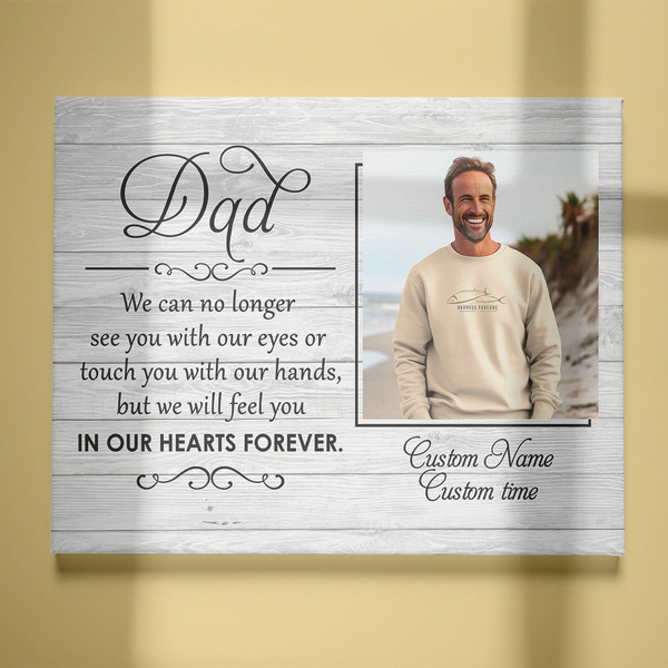 Dad Memorial Canvas Personalized| Memorial Gifts for Loss of Father Sympathy Gifts for Dad M520