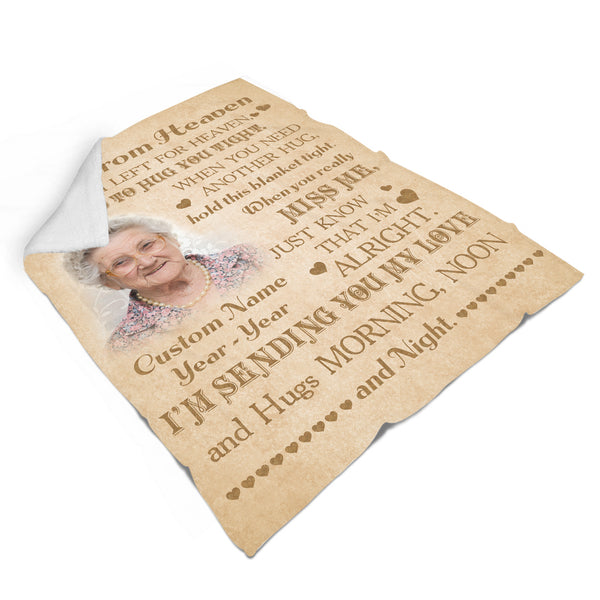 Custom Memorial Blanket, Remembrance Gift For Loss Of Dad Mom Son Brother Sympathy Gift MM12