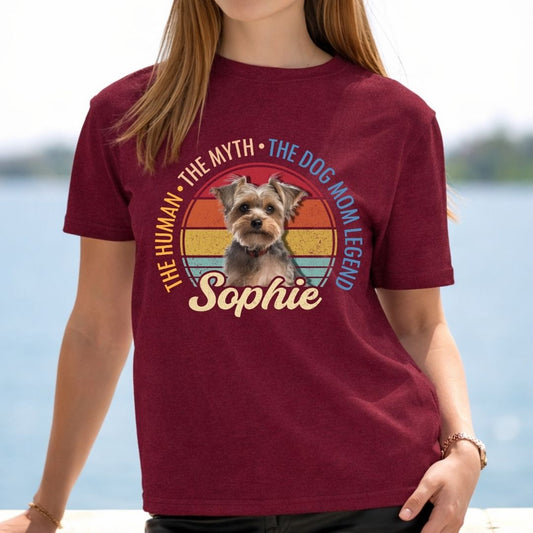 Funny The Human The Myth The Dog Mom Legend Custom Dog T-shirt, Mothers Day Gift for Dog Mom FSD4807