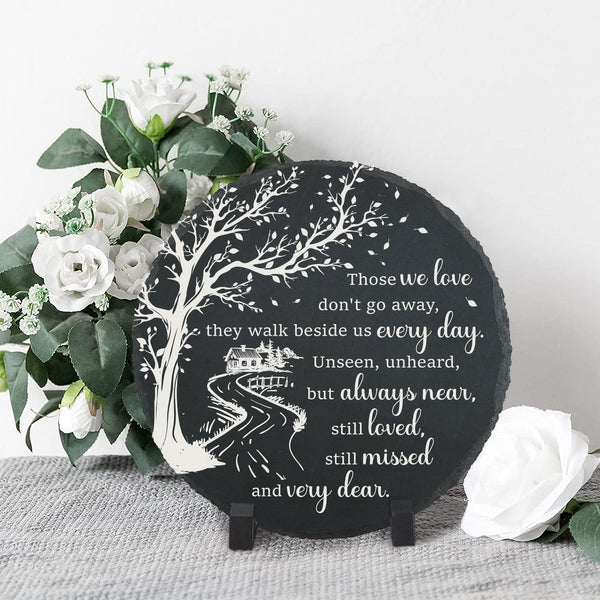 Memorial Stone Memorial Plaque Sympathy Gifts for Loss of Loved One Garden Stepping Slate Stone TNA15