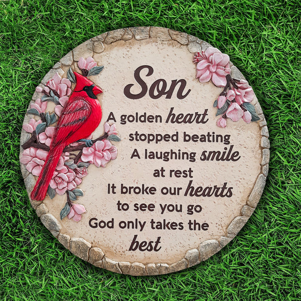 Son Memorial Garden Stone Memorial Gifts for Loss of Son in Memory of Son Stepping Stone TNS12