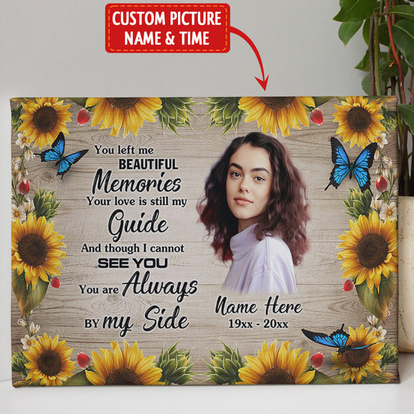 Memorial Canvas Gifts Personalized| Sympathy Gifts For Loss Loved One| Always By My Side NXM360