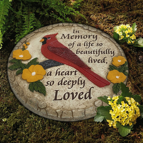 Cardinal Memorial Stones for Garden Memorial Plaque Loss of Loved Ones Sympathy Gifts TNS8