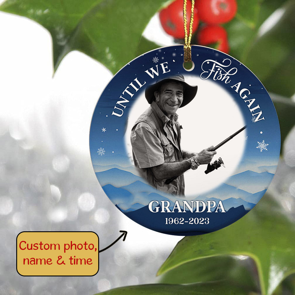 Someone We Love is Fishing in Heaven Ornament, Personalized