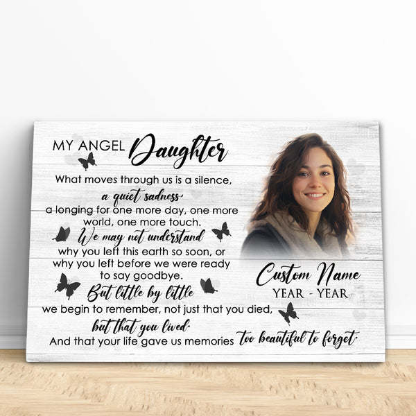 Daughter Memorial Canvas Gifts| Remembrance Gift For Loss Of Daughter| Daughter Sympathy Gift NXM465