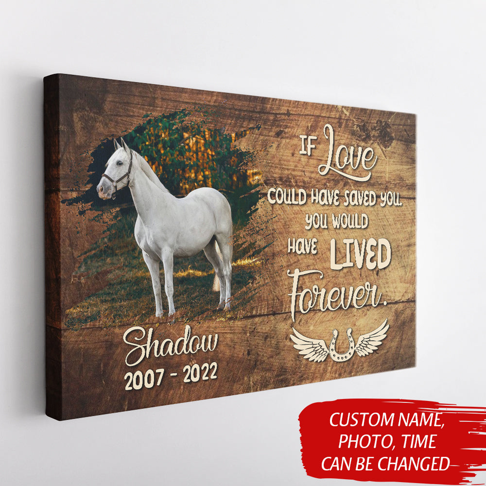 Horse Memorial Canvas Gift| Sympathy Gifts For Loss of Horse Horse Pet Bereavement NXM240