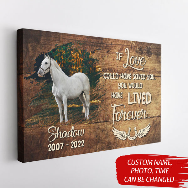 Horse Memorial Canvas Gift| Sympathy Gifts For Loss of Horse Horse Pet Bereavement NXM240