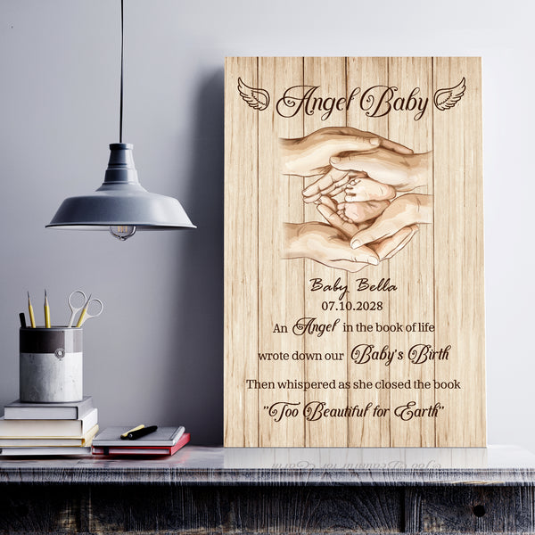 Memorial Canvas For Loss Baby| Sympathy Gifts for Loss of Baby| Memorial Gift for Baby in Heaven NXM442