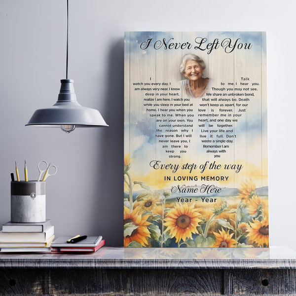 Memorial Canvas Gift| I Never Left You - Remembrance Sympathy Gift For For Loss Loved One NXM445