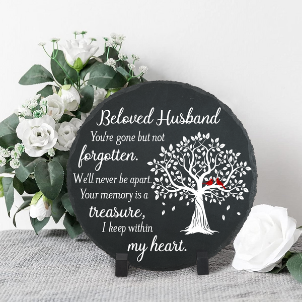 Husband Memorial Stone Garden Gifts for Loss of Husband, in Memory of Husband Plaque Husband TNA17