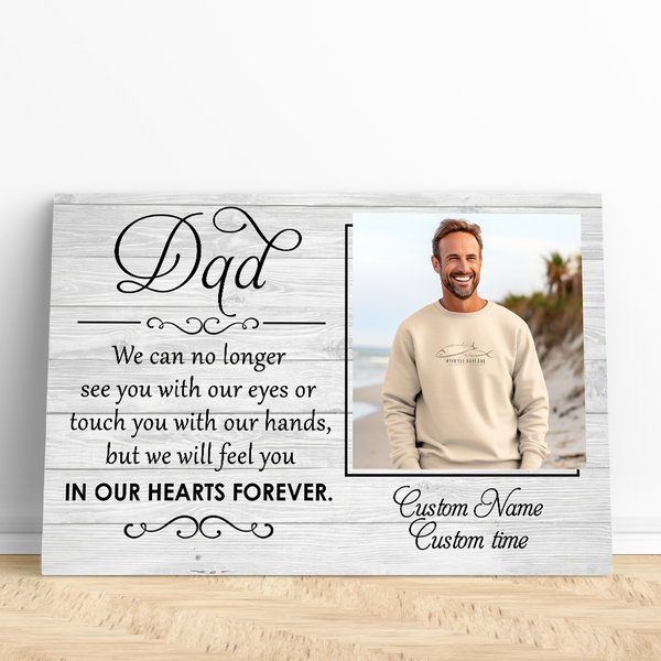 Dad Memorial Canvas Personalized| Memorial Gifts for Loss of Father Sympathy Gifts for Dad M520