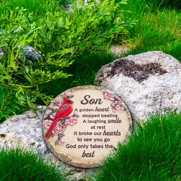 Son Memorial Garden Stone Memorial Gifts for Loss of Son in Memory of Son Stepping Stone TNS12