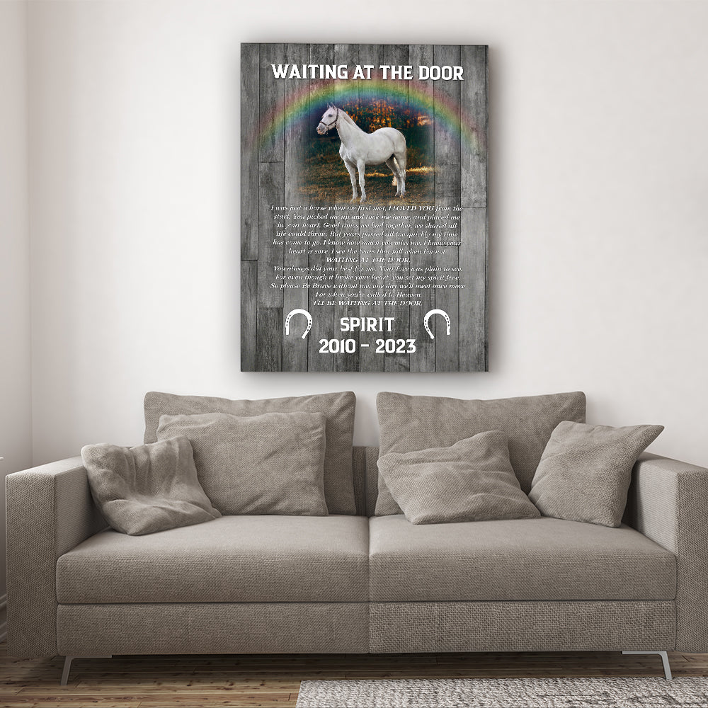 Horse Memorial Canvas Gift| Gifts for Loss of Horse| In Memory of Horse| Sympathy Gift for Horse NXM264