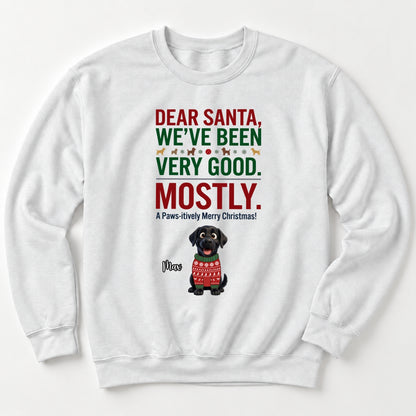 Dear Santa We've Been Very Good Mostly Funny Custom Dogs Christmas Standard Crew Neck Sweatshirt FSDM121