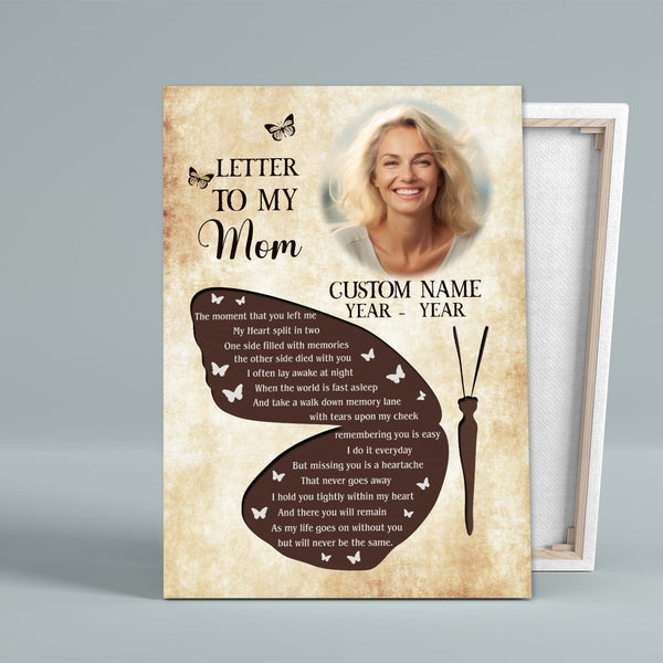 Letter To My Mom Memorial Gifts For Loss of Mother Personalized Gifts for Mom NXM497