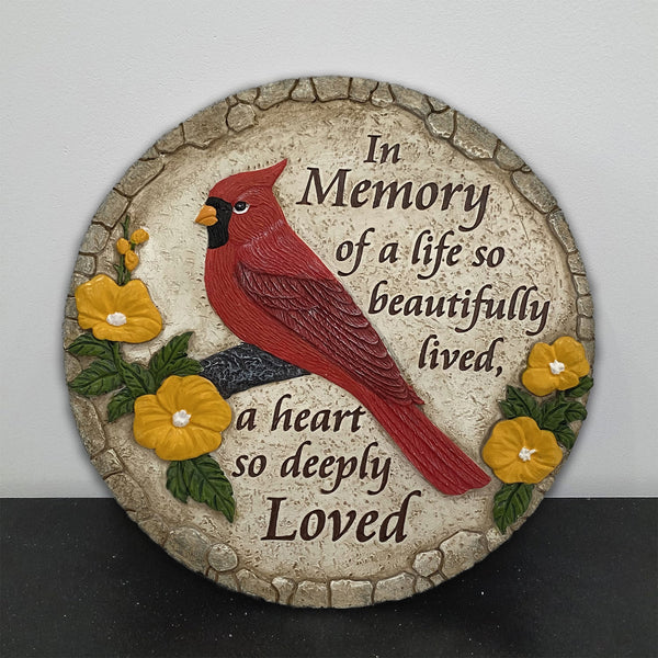 Cardinal Memorial Stones for Garden Memorial Plaque Loss of Loved Ones Sympathy Gifts TNS8