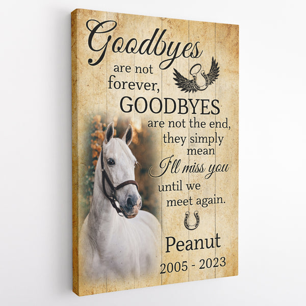 Horse Memorial Gifts Canvas, Memorial Gift for Loss of Horse, In Loving Memory of Horse NXM266