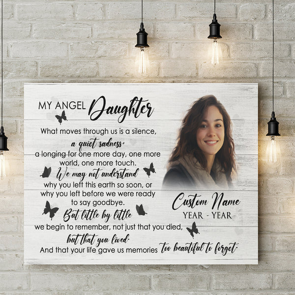 Daughter Memorial Canvas Gifts| Remembrance Gift For Loss Of Daughter| Daughter Sympathy Gift NXM465