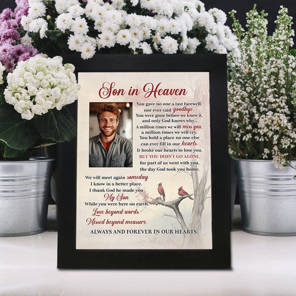 Son Memorial Shadow Box Memorial Gifts for Loss of Son Picture Frame in Memory of Son