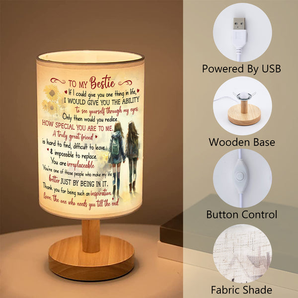 To My Bestie Table Lamp Gifts for Friends Females, Gifts for Best Friends, Friendship Gifts TNT6