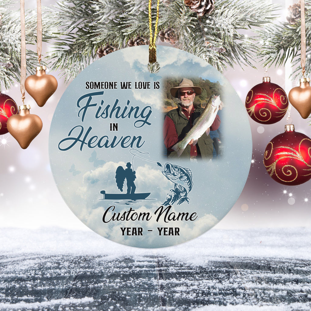 Personalized Gone Fishing in Heaven Ornament for Dad Fishing Lover in –  Myfihu