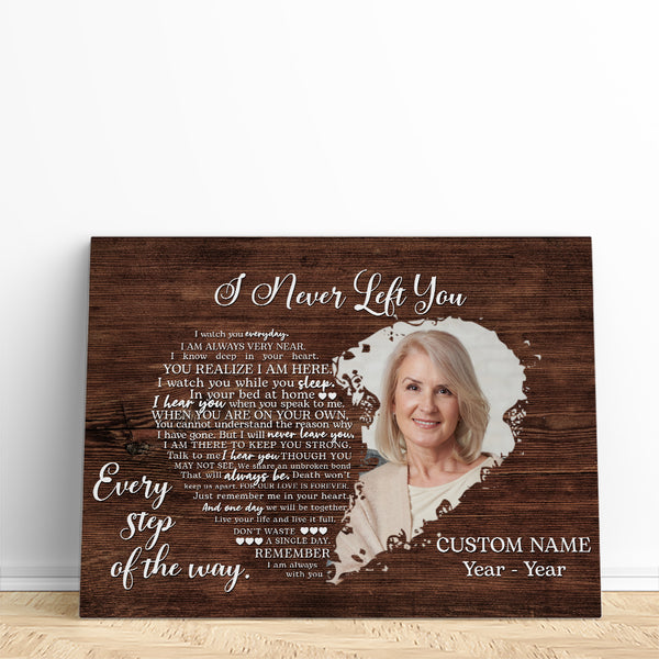 Memorial Canvas Gift I Never Left You Sympathy Gift | Memorial Gifts For Loss Of Loved One NXM387