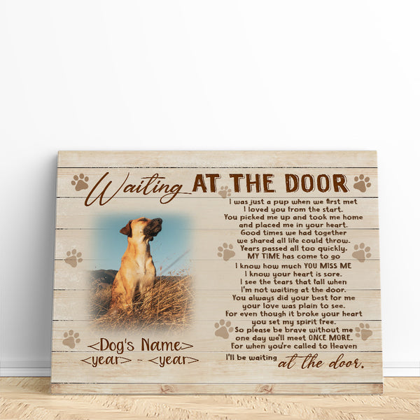 Personalized Dog Memorial Canvas Gift For Loss Of Dog| Sympathy Gifts For Loss of Dog Memorial Gift NXM305