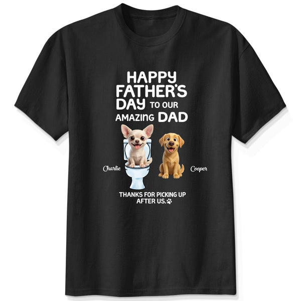 Happy Fathers Day Custom Dog Shirt, Funny Father's Day Gift For Dog Dad FSDM6