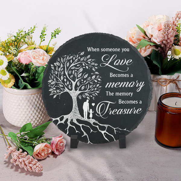 Dad Memorial Garden Slate Stone for Daughter Loss of Father Sympathy Gift for Loss of Uncle Dad TNA12