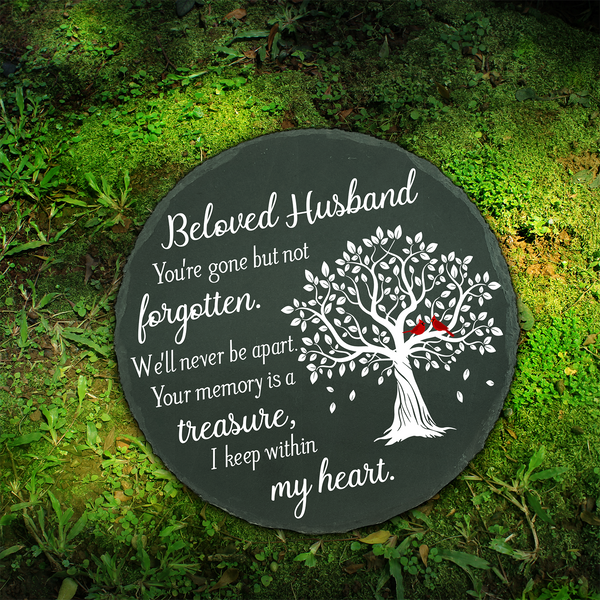 Husband Memorial Stone Garden Gifts for Loss of Husband, in Memory of Husband Plaque Husband TNA17