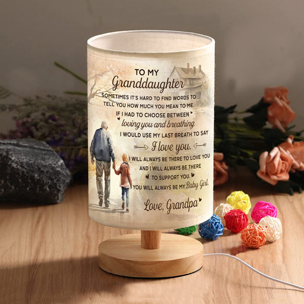 Granddaughter Table Lamp Granddaughter Gifts from Grandpa, Granddaughter and Grandpa Lamp TNT2