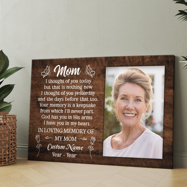 Personalized Mom Memorial Gifts For Loss, I Thought Of You Sympathy Gifts for Loss of Mother In Memory NXM499