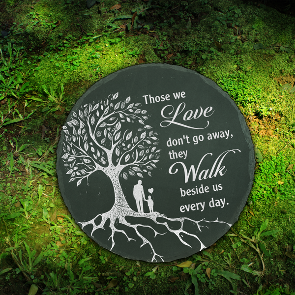 Dad Memorial Garden Slate Stone Gifts for Son Memorial Gift for Loss of Father Uncle Memorial Plaque TNA11