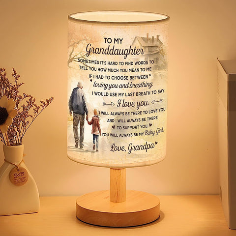 Granddaughter Table Lamp Granddaughter Gifts from Grandpa, Granddaughter and Grandpa Lamp TNT2