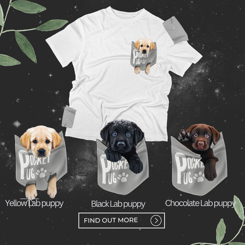 Pocket Dog Cute Labrador Retriever puppy in a Pocket Funny T-shirt Dog FSD4509