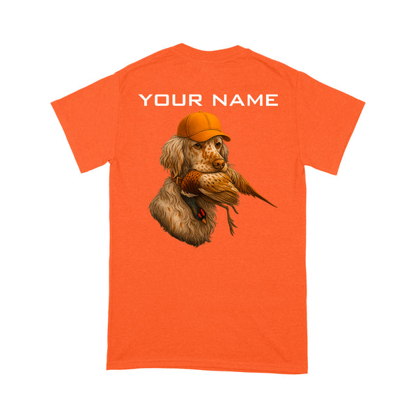 English Setter orange belton Pheasant hunting Shirt for Hunter FSD4714 D03
